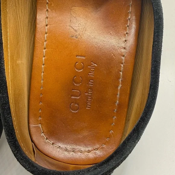 Vintage Gucci Slip On Suede Loafers - Picture 5 of 6